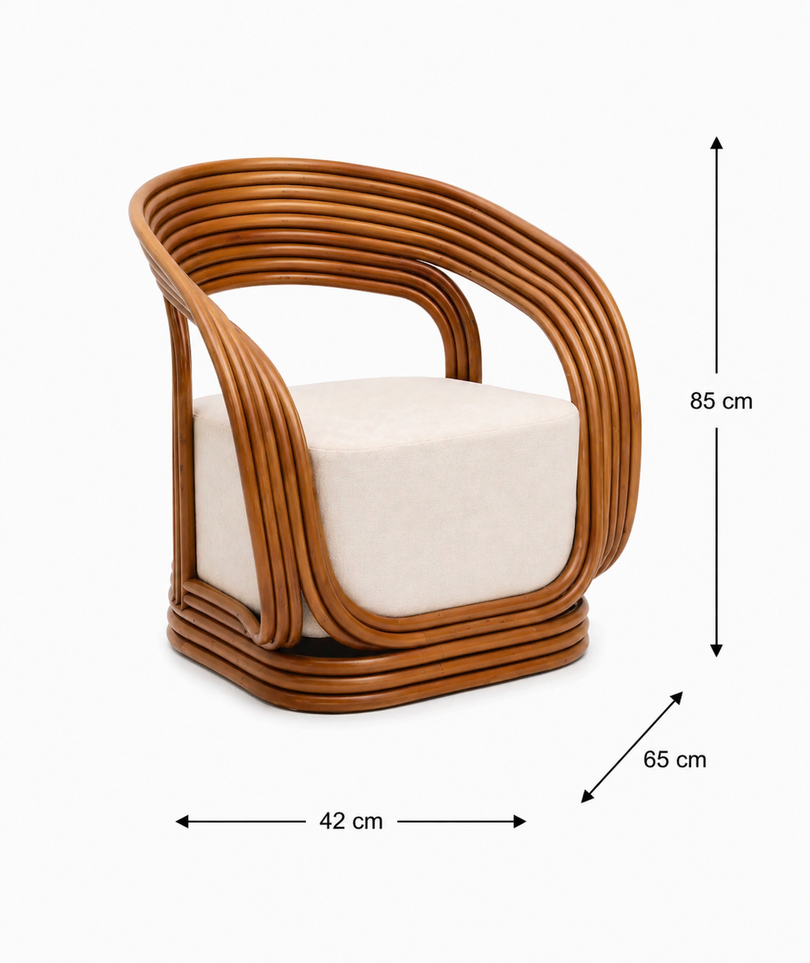 Rotan fauteuil bruin Celia