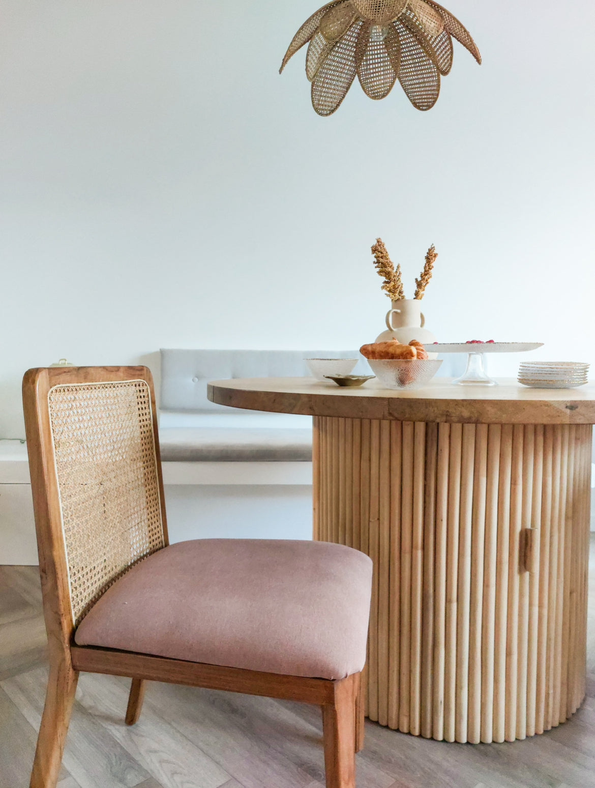Ronde eettafel eikenhoutblad