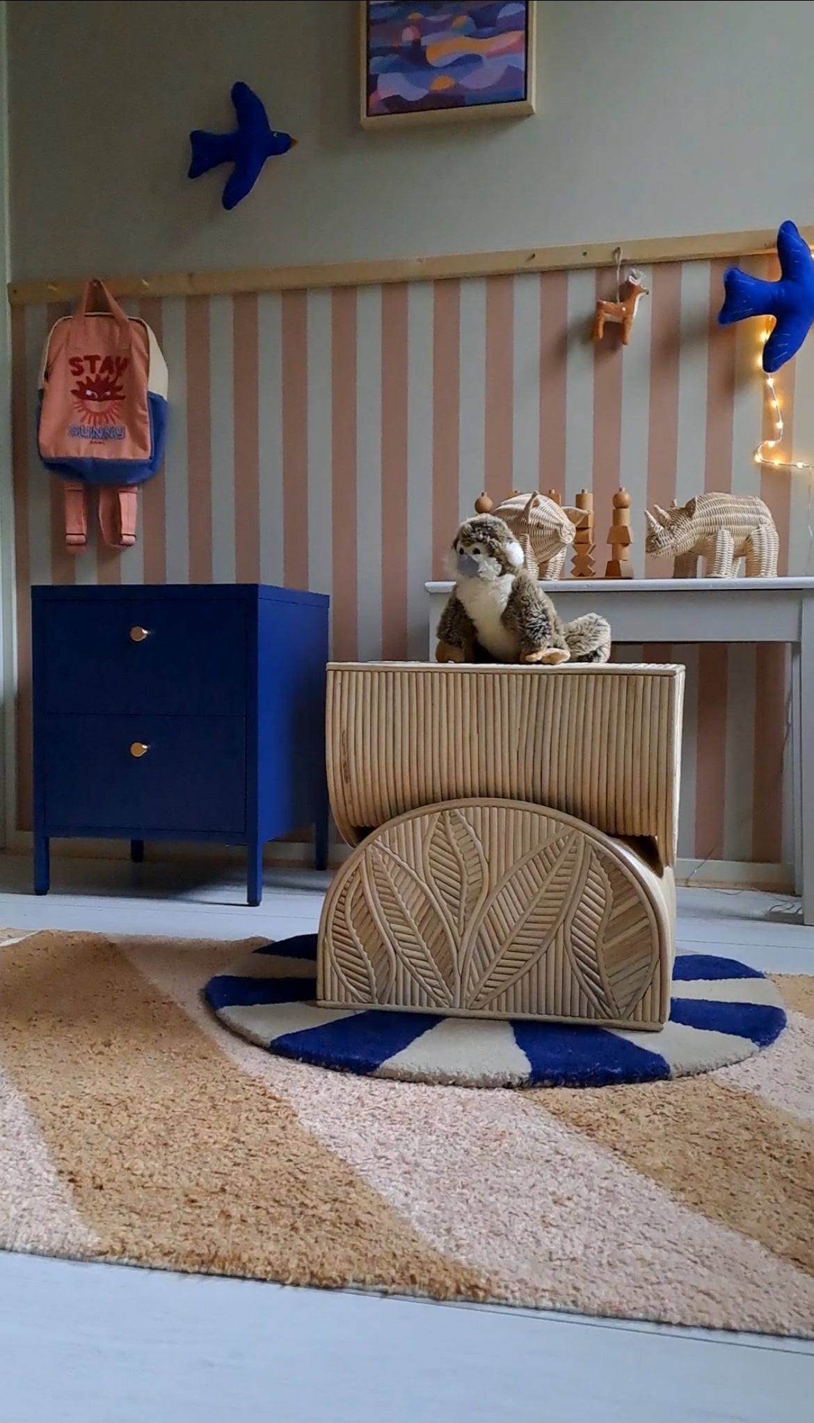 Rotan krukjes/bijzettafel