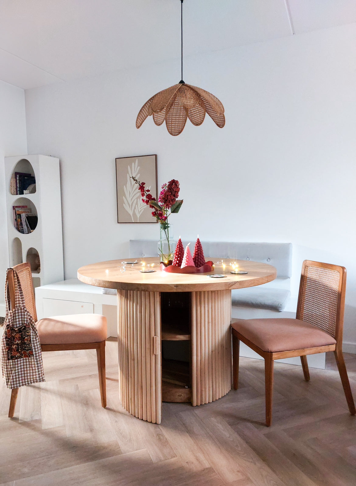 Ronde eettafel eikenhoutblad