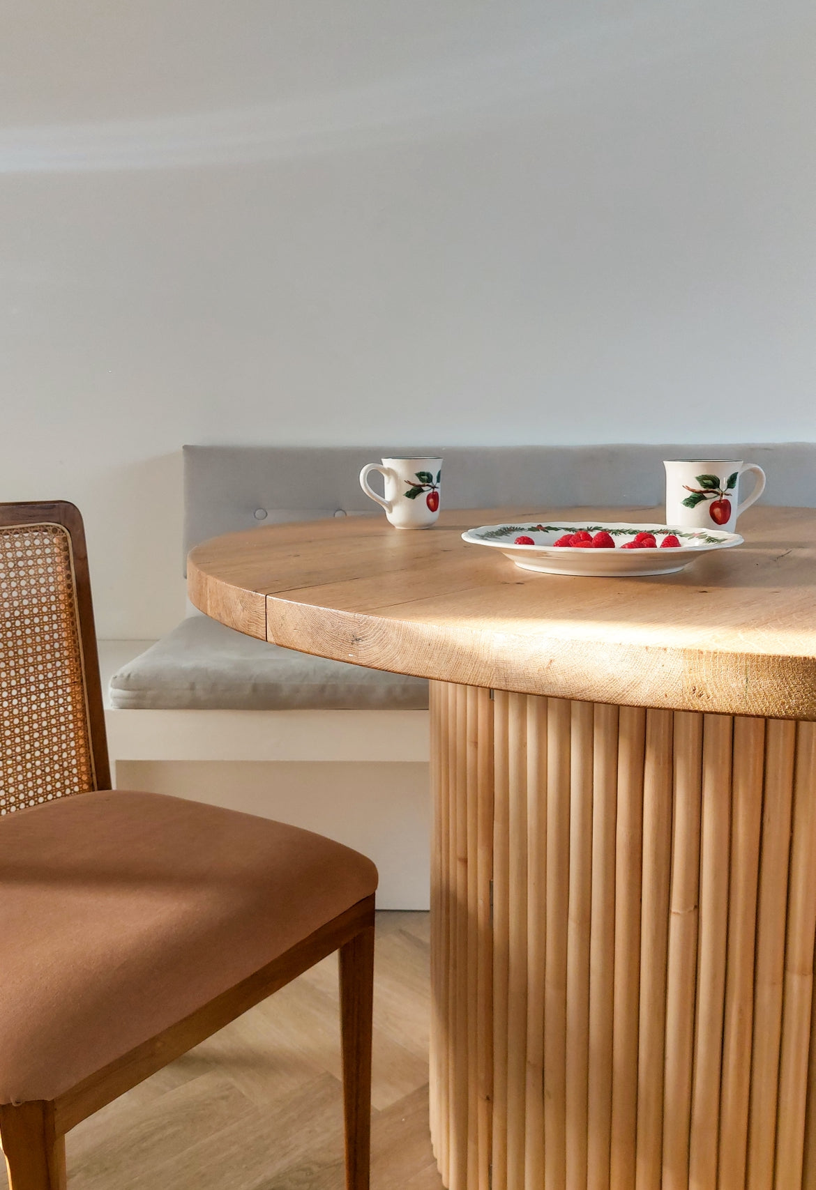 Ronde eettafel eikenhoutblad