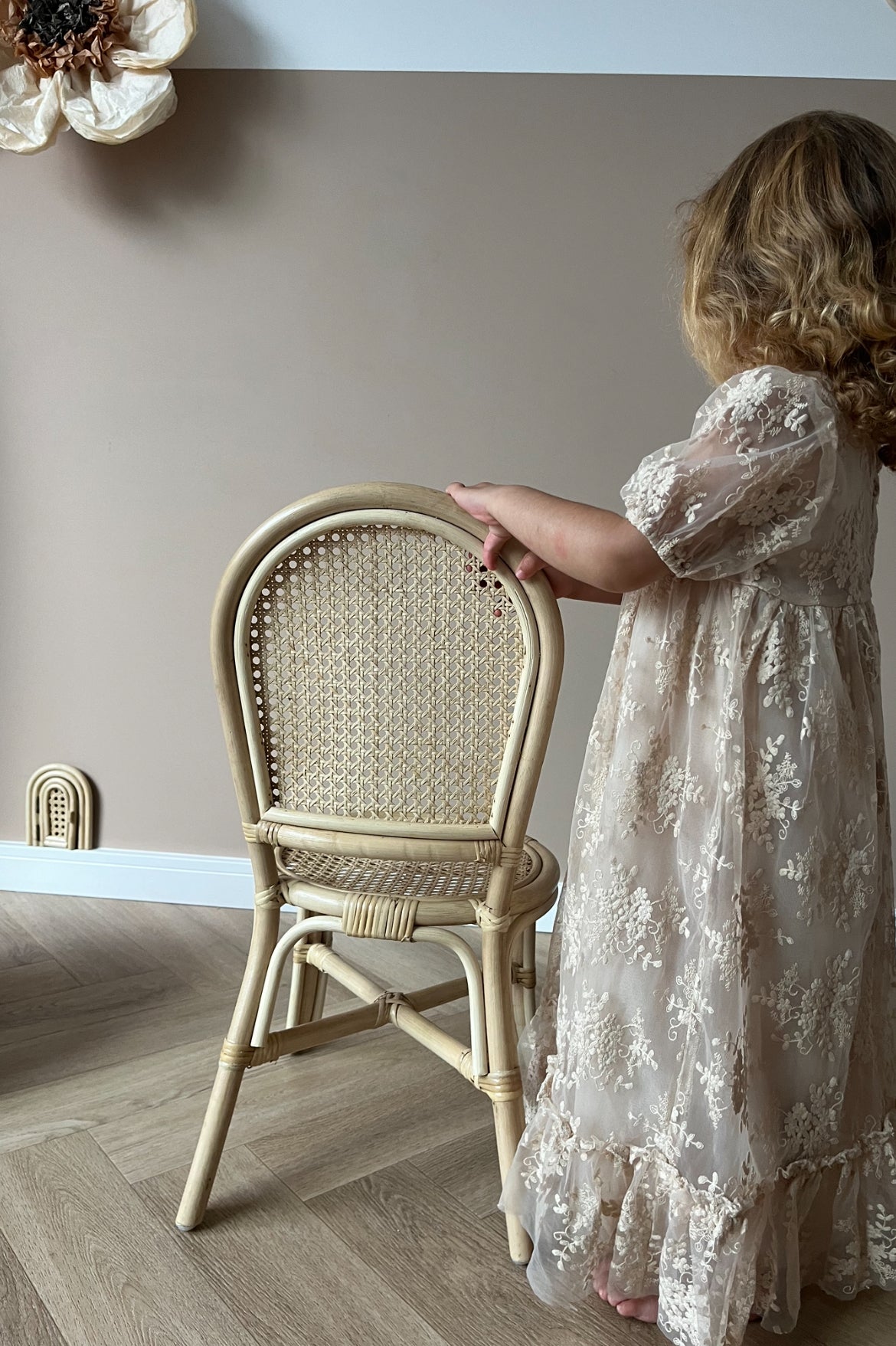 Rattan high chair