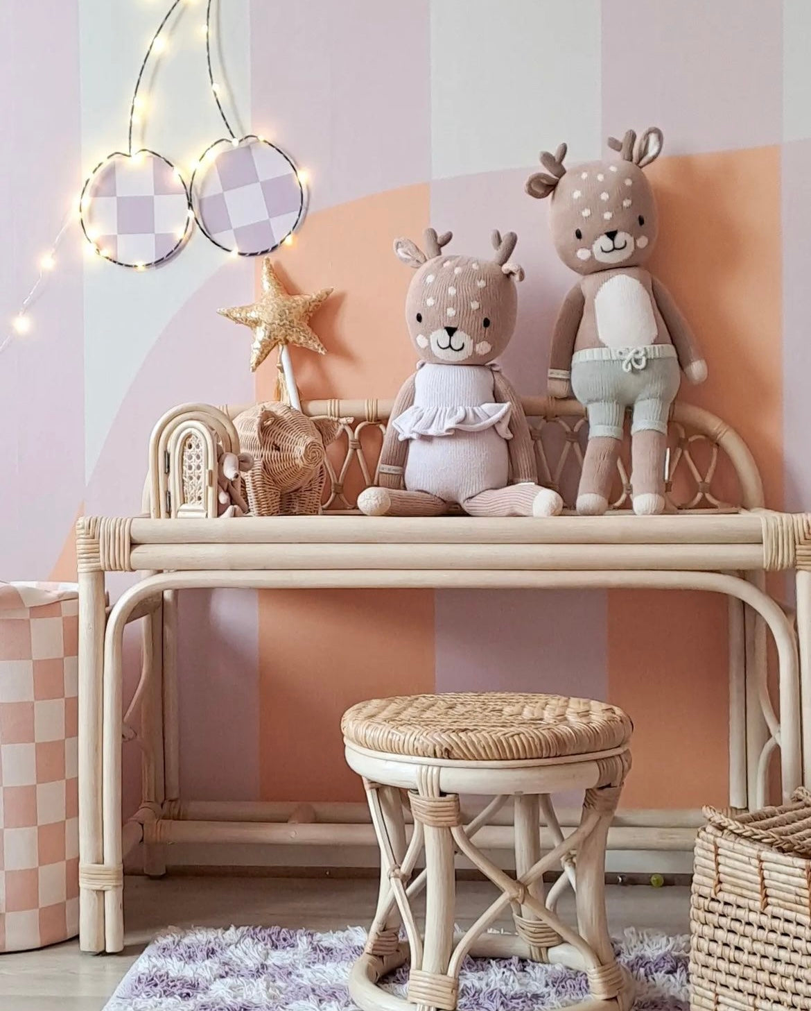 Leo & Moon Exclusive © rattan desk with stool