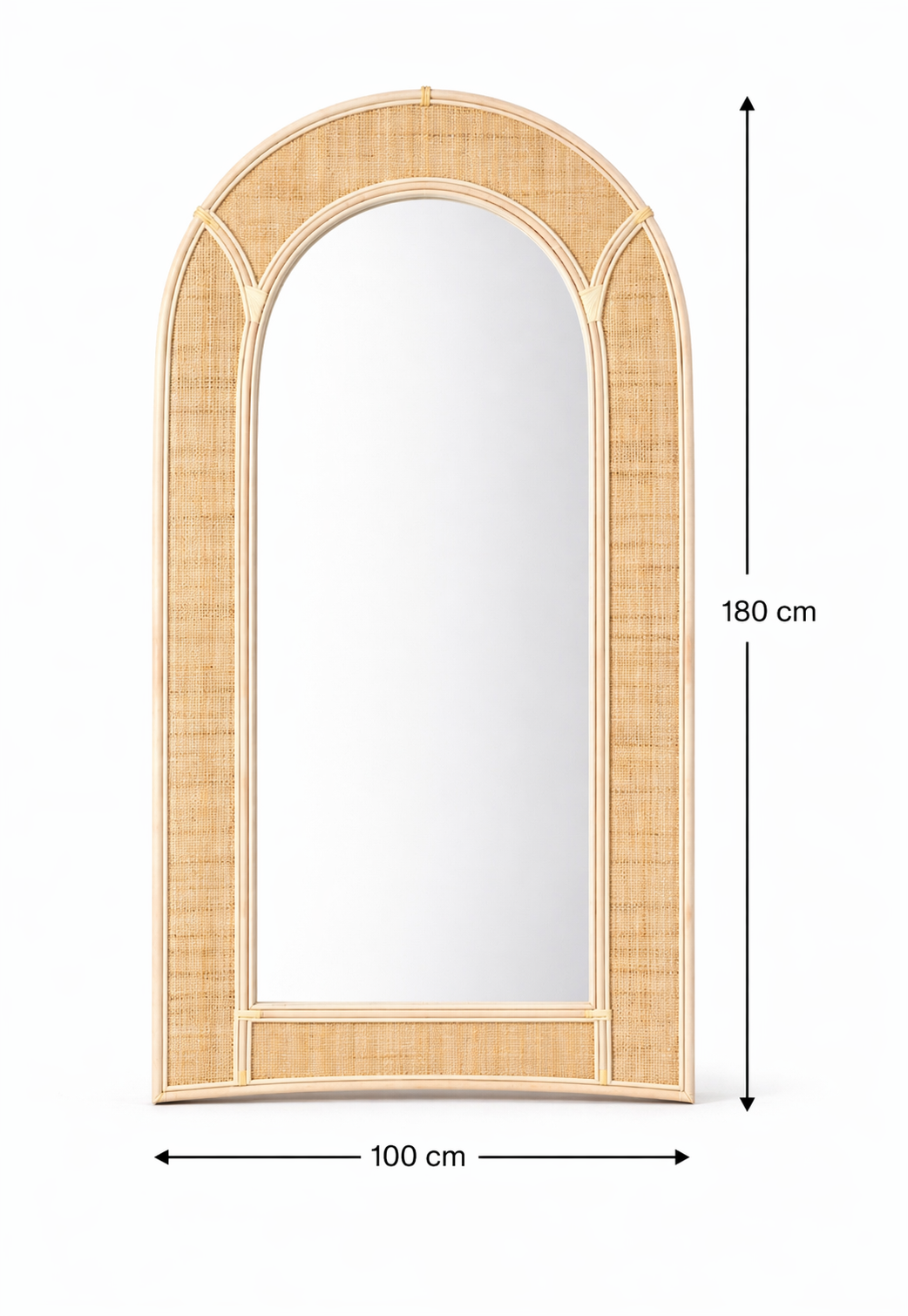 Rotan vloerspiegel