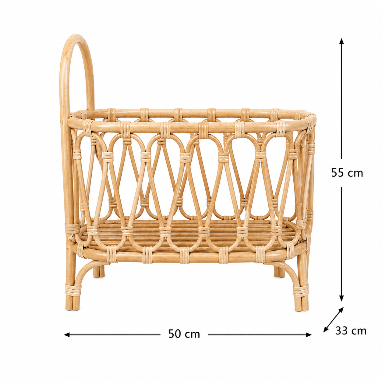 Rotan poppenwagen Lena