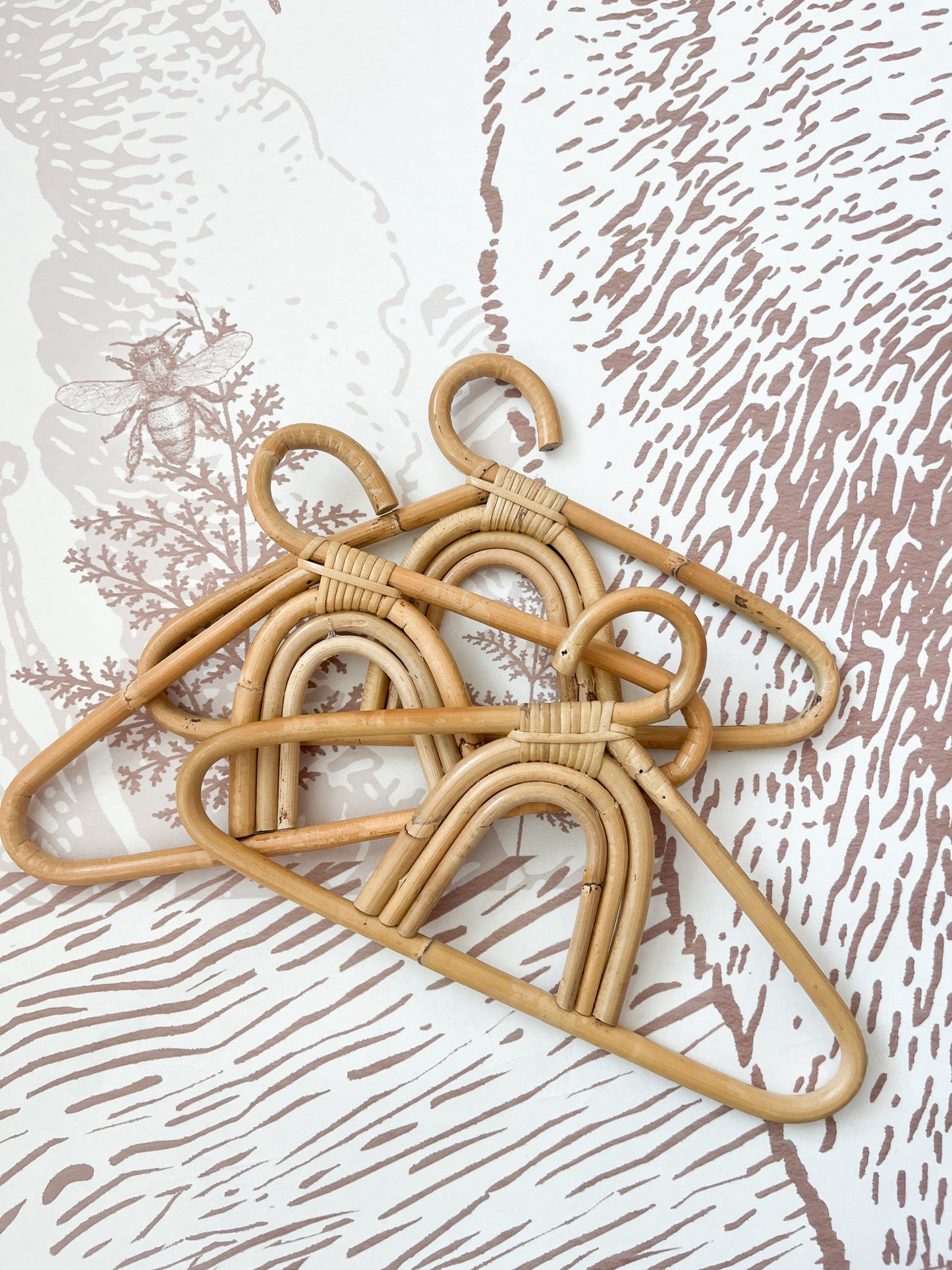 Set van 3 rotan hangers regenboog