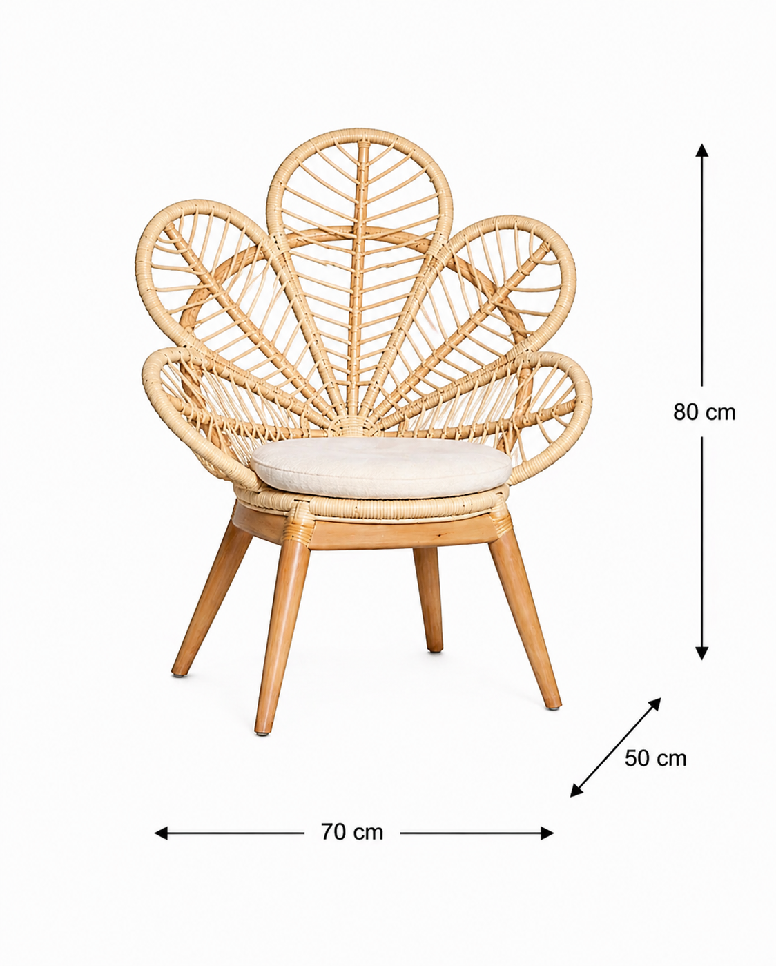 Leo &amp; Moon Peacock Flower Chair Kids