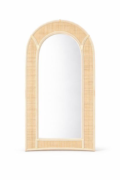 Rattan Floor Mirror