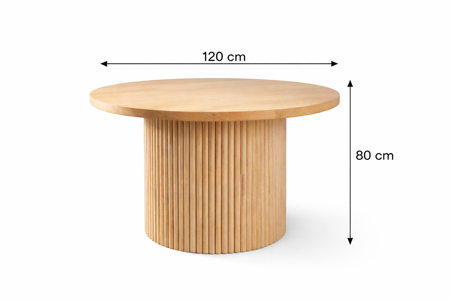 Ronde eettafel eikenhoutblad