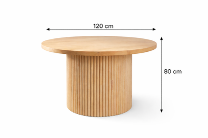 Ronde eettafel eikenhoutblad