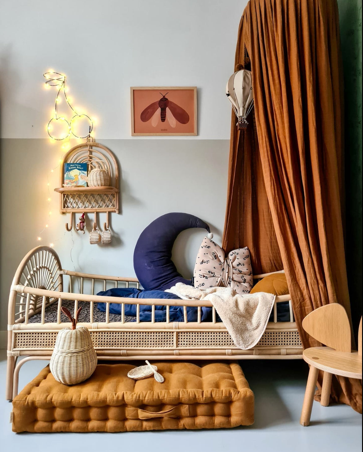 Leo & Moon rotan peuterbed / juniorbed Sunny (rond)