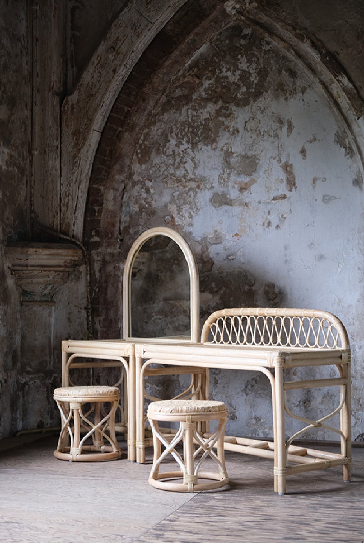 Pre order!! rotan kaptafel met kruk