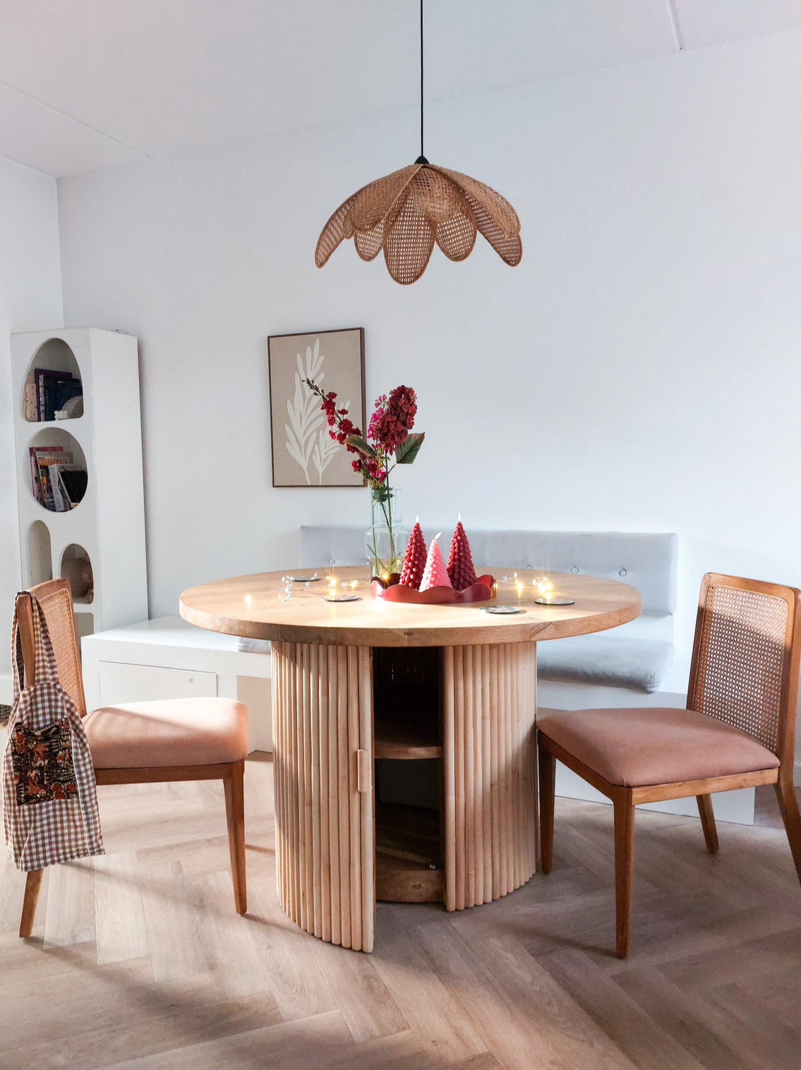 Ronde eettafel eikenhoutblad