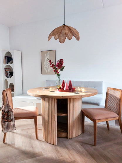 Ronde eettafel eikenhoutblad