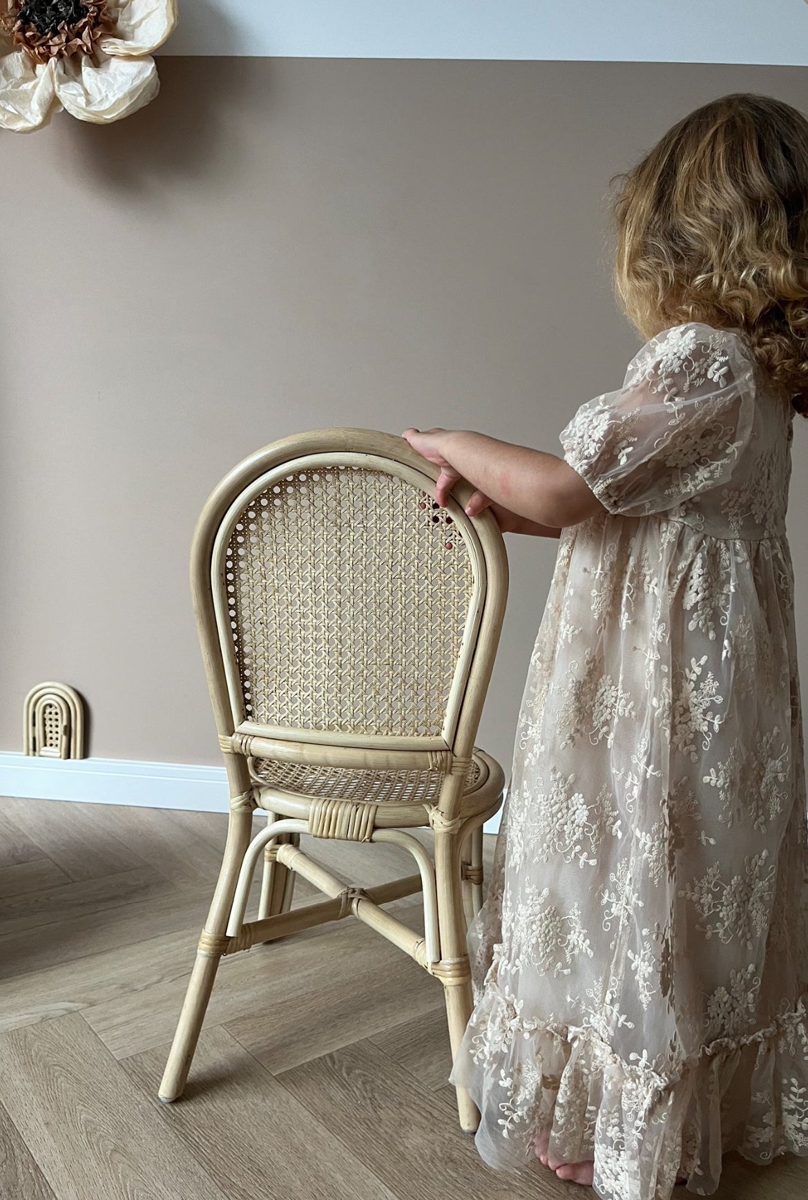 Rattan high chair