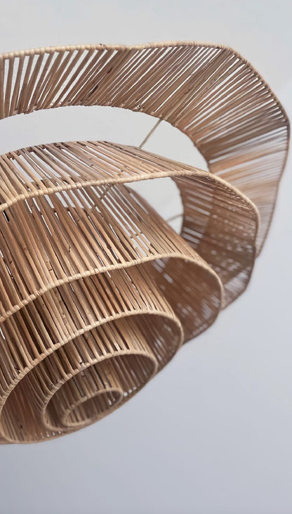 Rotan plafond/wandlamp Roos november