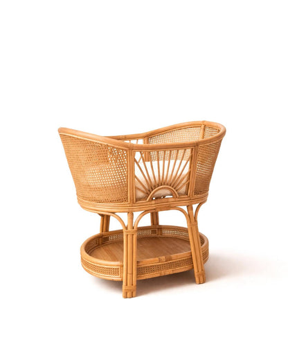 Rattan cradle incl. storage space