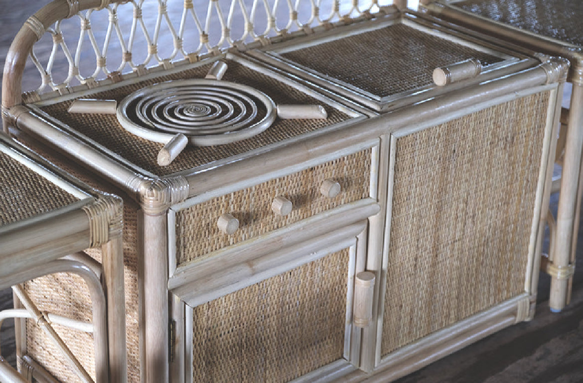 Rotan kinderkeukentje / Opbergbox