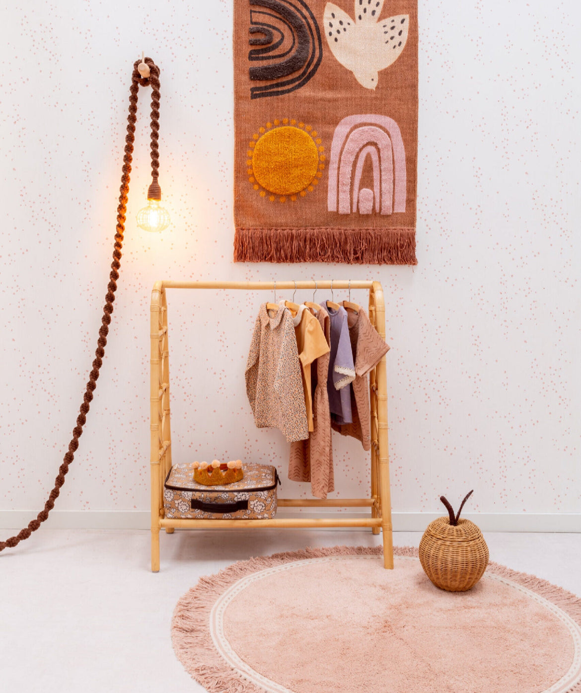 Rotan kledingrek 'Nine'