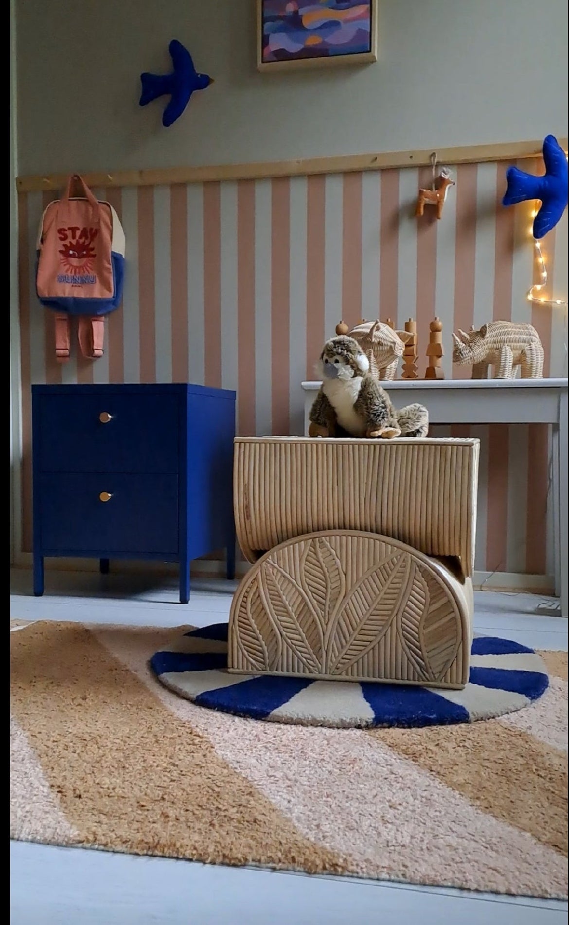 Rotan krukjes/bijzettafel
