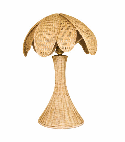 Rotan tafellamp vintage inspired