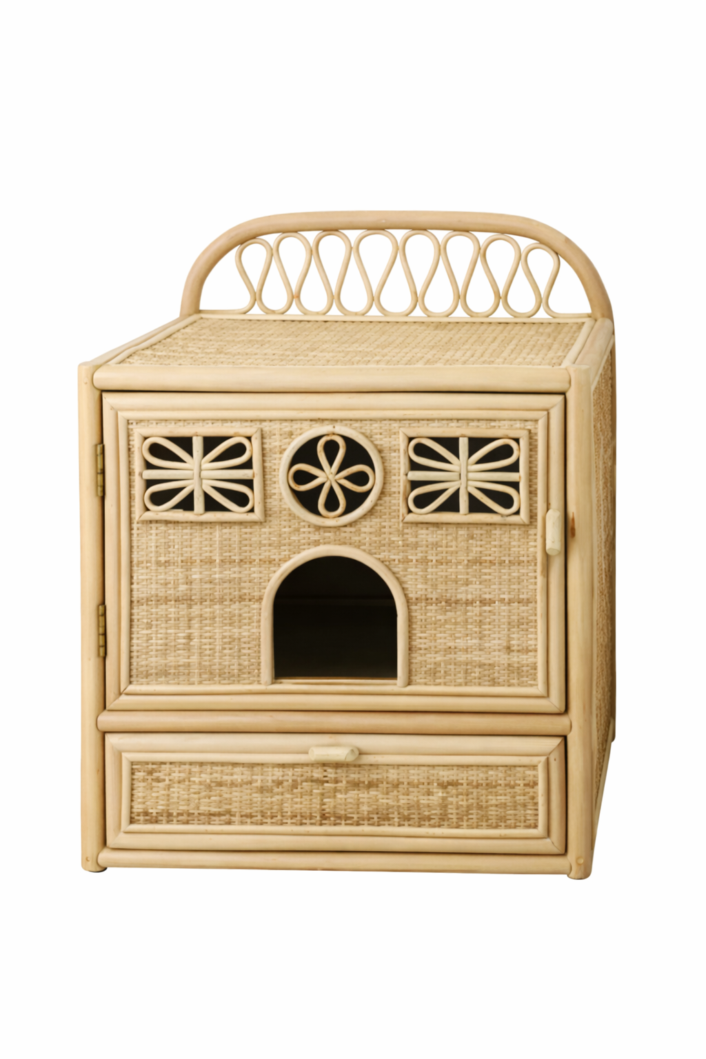 Rattan (bedside) cabinet/dollhouse