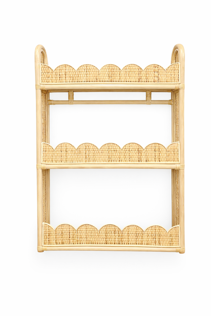 Rotan boekenrek / wand Amber