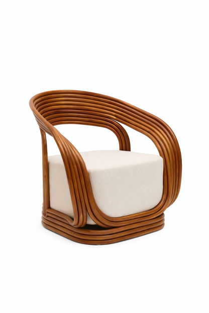 Rotan fauteuil bruin Celia