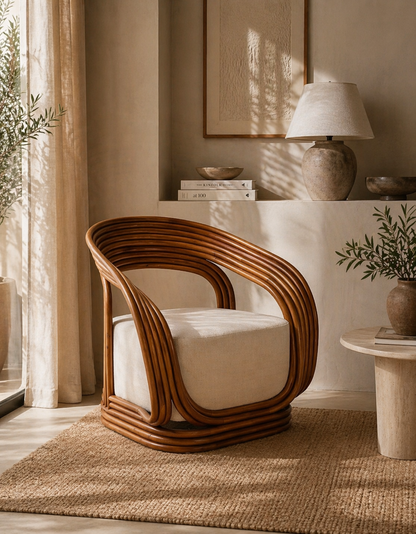 Rotan fauteuil bruin Celia