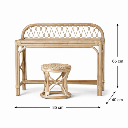 Leo &amp; Moon Exclusive © rattan desk with stool