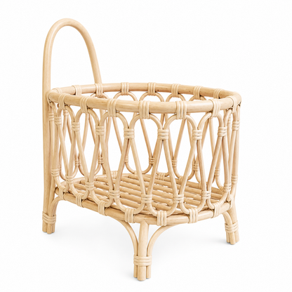 Rotan poppenwagen
