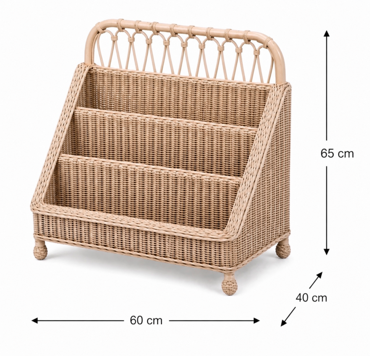 Rotan boekenrek Saar