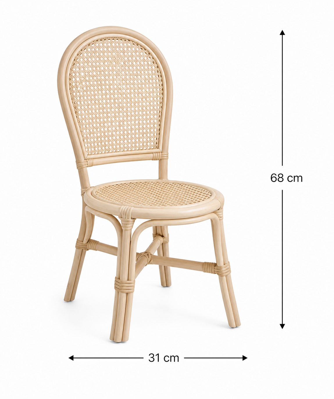 Rattan high chair