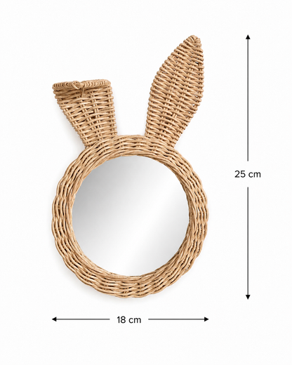 Rattanspiegel Häschen