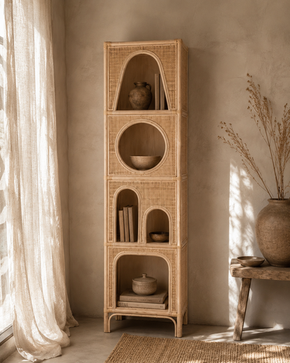 Regal aus Rattan