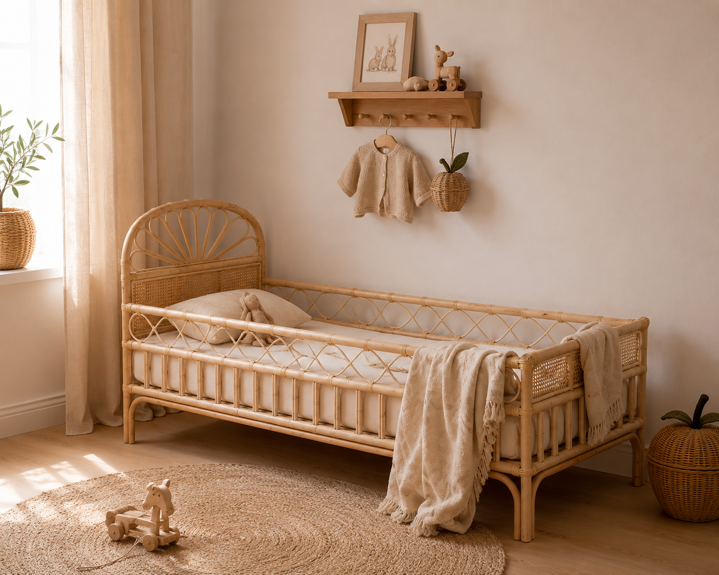 Rotan peuterbed / juniorbed Yaar
