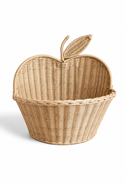 Rattan-Wanddeko Apfel