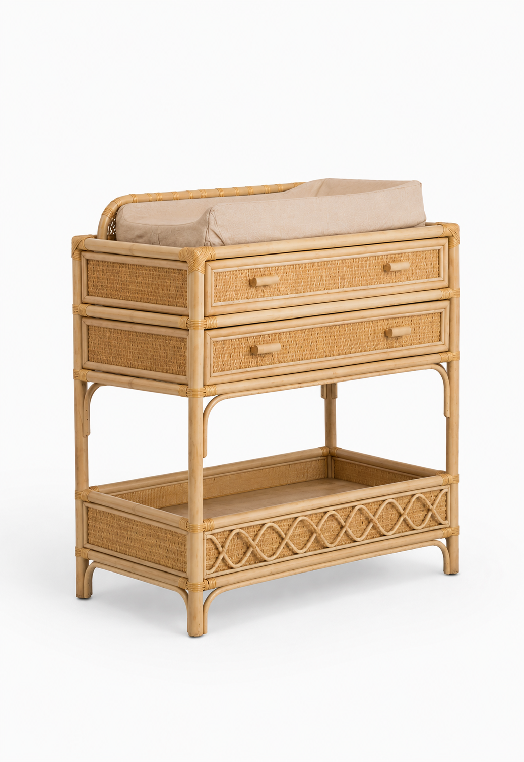 Rattan Kommode / Wickeltisch Sara