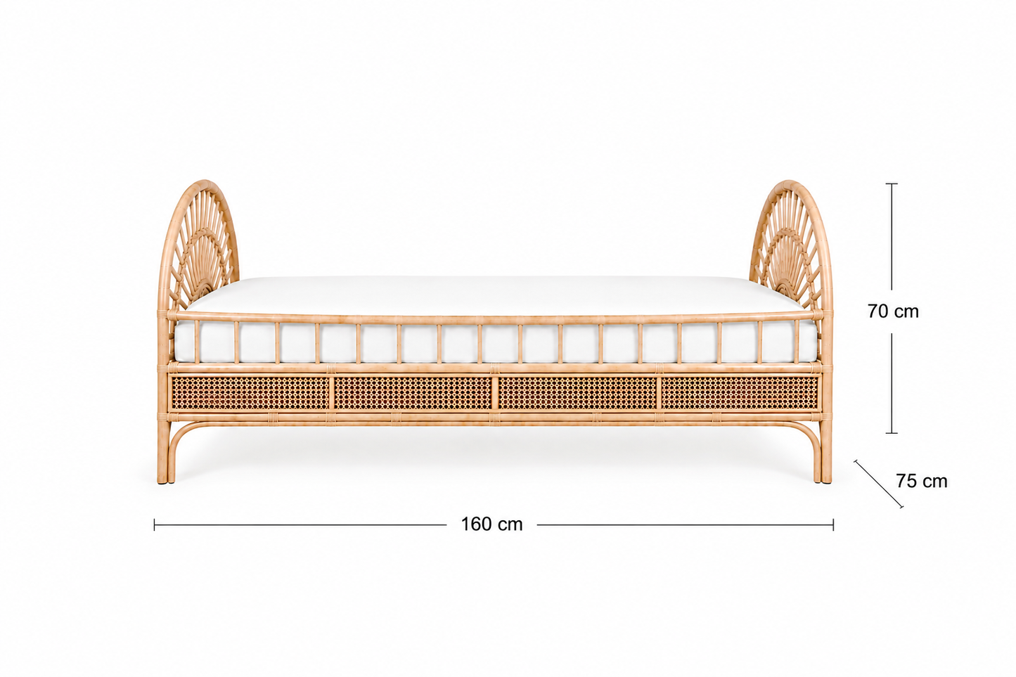 Rotan peuterbed / juniorbed Sunny (rond)
