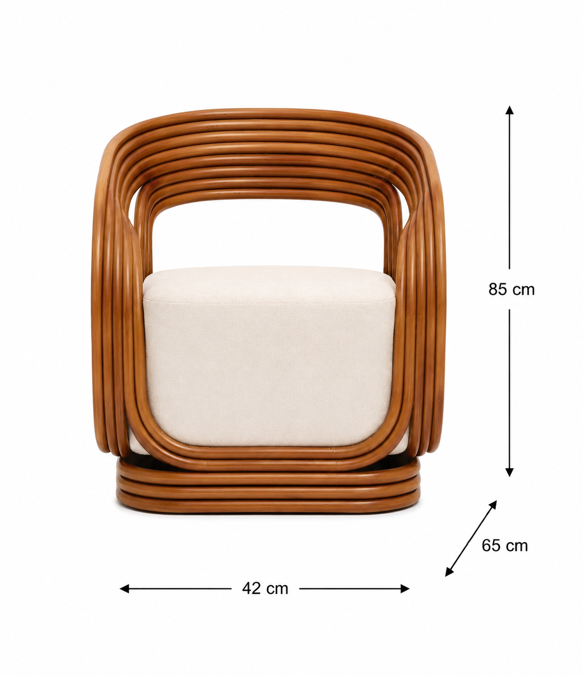 Rotan fauteuil bruin Celia