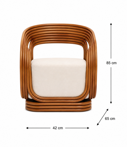 Rotan fauteuil bruin Celia