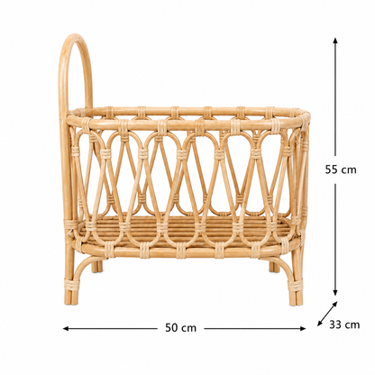 Rotan poppenwagen Lena