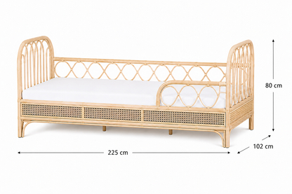 Rattan junior bed Sterre