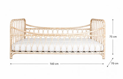 Rattan toddler bed Linn