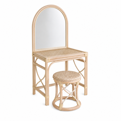Leo &amp; Moon Exclusive © rattan dressing table with stool